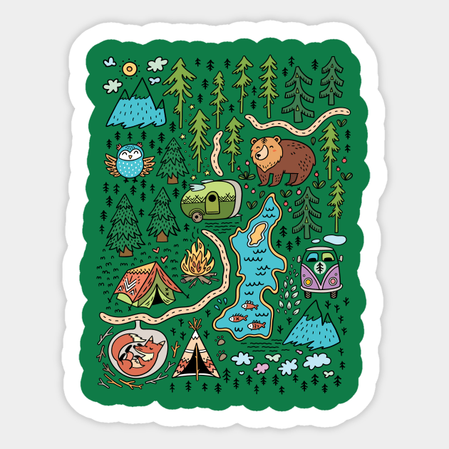 Camping Sticker by PenguinHouse